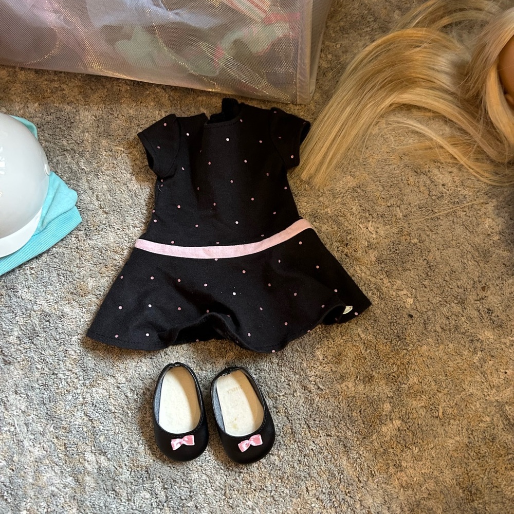 American doll dress and shoes
